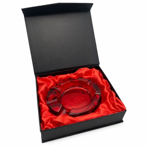 Skleněný popelník RAW Ruby