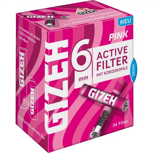 Uhlíkové filtry Gizeh Black Slim 34ks
