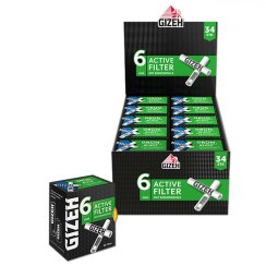 Uhlíkové filtry Gizeh Black Slim 34ks