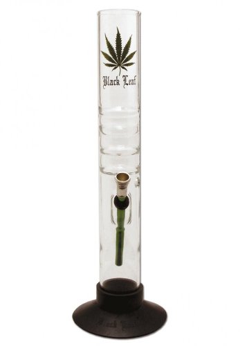 Skleněný bong Black Leaf Cylinder