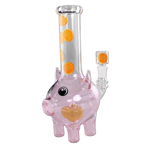 Black Leaf Glass Bong PIGGY BANK