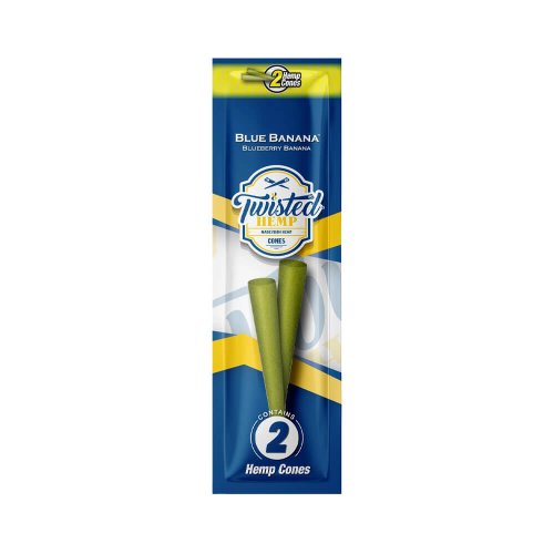 Twisted Hemp Cones - Blue Banana