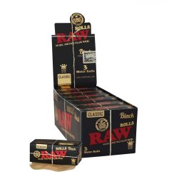 Papírky RAW Rolls Classic Black Edition 3m