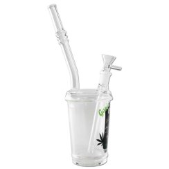 Black Leaf Cup Glass Bong Sex & Weed
