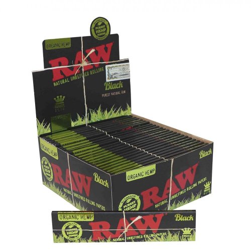 RAW černé organické konopné papírky