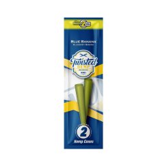 Twisted Hemp Cones - Blue Banana