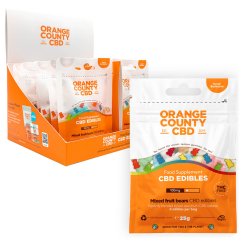 Orange County CBD Bears, cestovní balení, 100mg CBD, 6ks, 25g