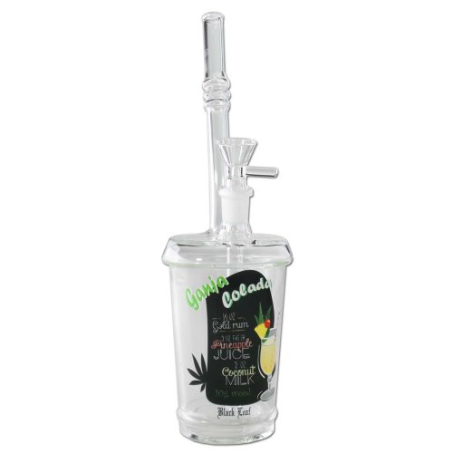 Black Leaf Cup Glass Bong Sex & Weed