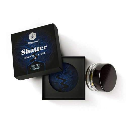 Happease Extrakt Mountain River Shatter 58% CBD, 1g